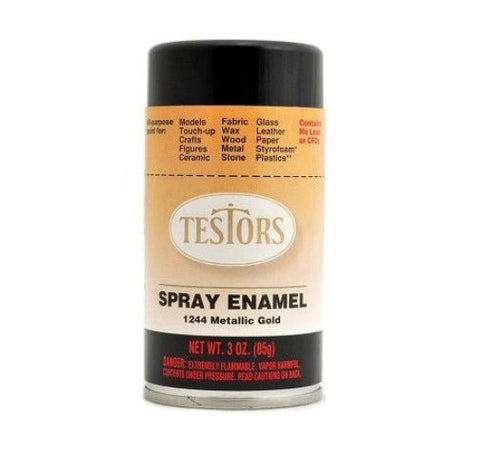 TESTORS 3oz. Spray Finishing Enamel Metallic Gold