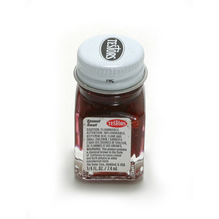 TESTORS 1/4oz. Bottle Finishing Enamel Red Metal Flake