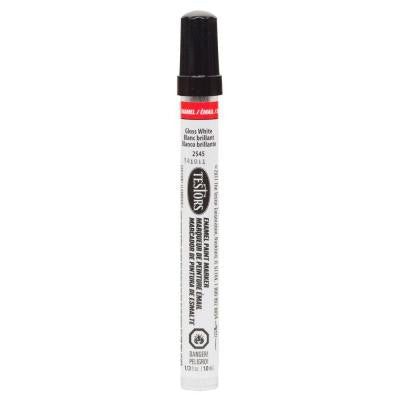 TESTORS 1/3oz. Tube Enamel Paint Marker Gloss White