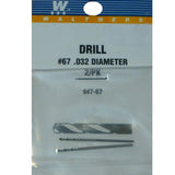 WALTHERS Drill Bit - pkg(2) -- #67 - .032" Diameter