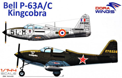 DORA WINGS 1/144 Bell P63A/C Kingcobra Aircraft (2 in 1