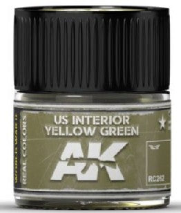 Real Colors: US Interior Yellow Green Acrylic Lacquer Paint 10ml Bottle