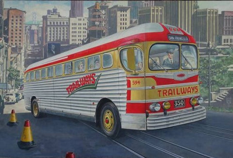 RODEN 1/35 GMC PD3751 Silverside Trailways Bus