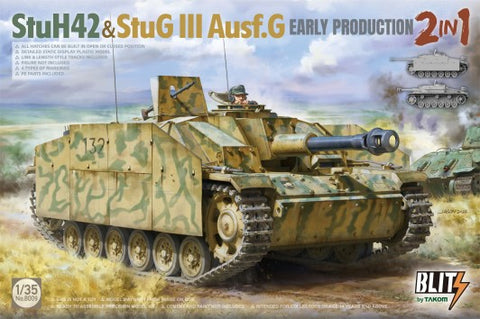 TAKOM 1/35 StuH 42/StuG III Ausf G Early Production Tank (2 in 1)