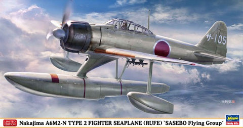 HASEGAWA 1/48 Nakajimi A6M2N Type 2 (Rufe) Sasebo FG Seaplane Fighter (Ltd Edition)