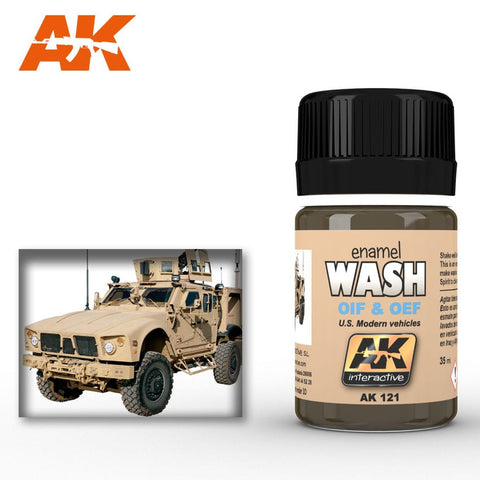 AKI Wash: OIF & OEF US Modern Vehicles Enamel Paint 35ml Bottle