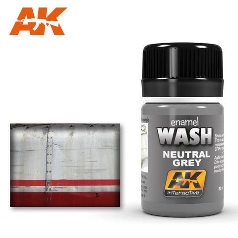 AKI Neutral Grey Wash Enamel Paint 35ml Bottle