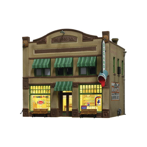 WOODLAND SCENICS N Dugan's Paint Store Built Ready Lighted