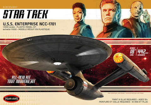 POLAR  LIGHTS  1/1000 Star Trek Discovery Series USS Enterprise NCC1701