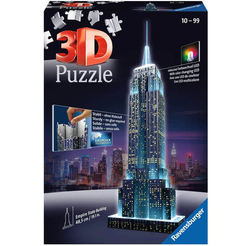 3D-PUZZLES Empire State Building NIGHT PUZZLE