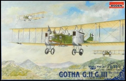 RODEN  1/72 Gotha G II/III German WWI Biplane Bomber