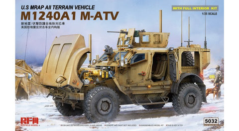 RYE FIELD 1/35 US M1240A1 M-ATV MRAP All-Terrain Vehicle w/Full Interior