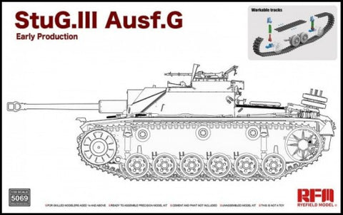 RYE FIELD 1/35 StuG III Ausf G Early Production Tank w/Workable Track Links