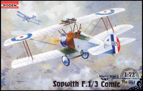 RODEN 1/72 Sopwith F1/3 Comic Special Version WWII British BiPlane Fighter