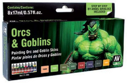 17ml Bottle Fantasy Orcs & Goblins Game Color Paint Set (8 Colors)