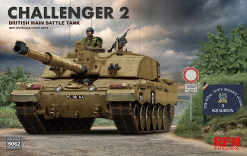 RYE FIELD 1/35 British Challenger 2 Main Battle Tank w/Workable Track Links