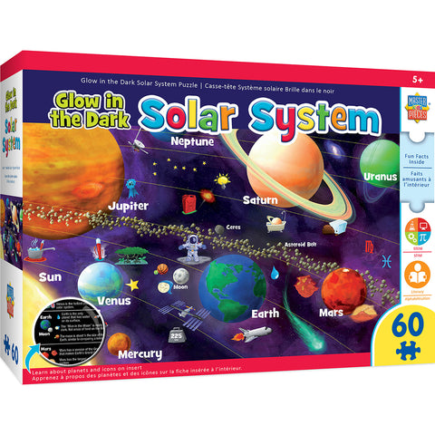 60-PIECE Solar System Glow PUZZLE