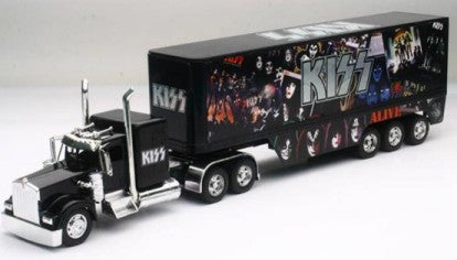 NEW RAY 1/32 Kenworth W900 Kiss Rock Band Tractor Trailer (Die Cast)