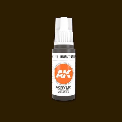 AKI Burnt Umber 3G Acrylic Paint 17ml Bottle