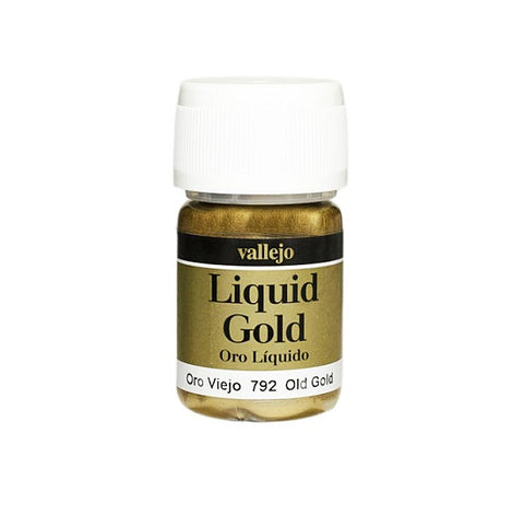 VALLEJO 35ml Bottle Metallic Liquid Old Gold Model Color