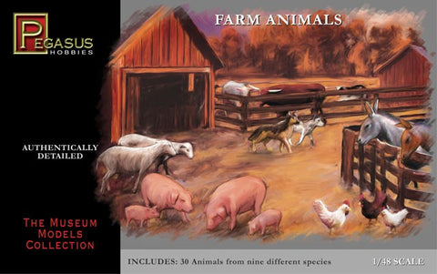 PEGASUS 1/48 Farm Animals (30)