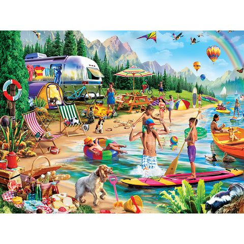 300-PIECE Day at the Lake PUZZLE