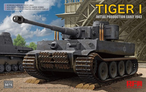 RYE FIELD 1/35 German Tiger I Initial Production Early 1943 Tank w/Workable Track Links