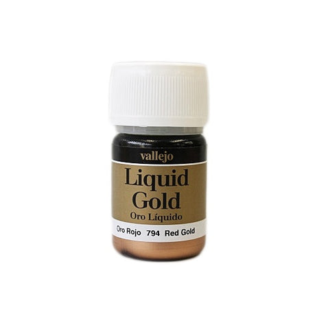 VALLEJO 35ml Bottle Metallic Liquid Red Gold Model Color