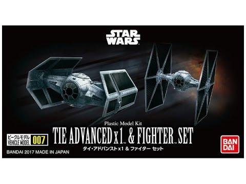 Tie Advanced x1 and Tie Fighter set "star Wars", Bandai Star Wars VM