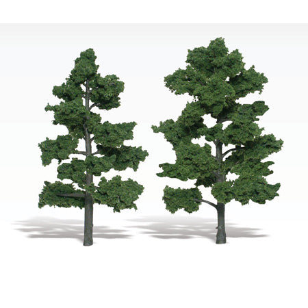 WOODLAND SCENICS Ready-Made Tree Medium Green 6-7" (2)