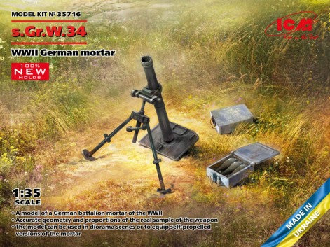 ICM 1/35 WWII German sGrW34 Mortar