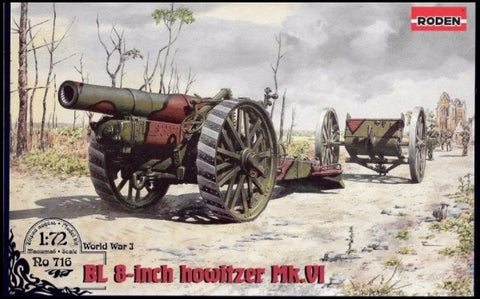RODEN 1/72 WWII BL 8-inch Howitzer Mk VI Heavy Gun