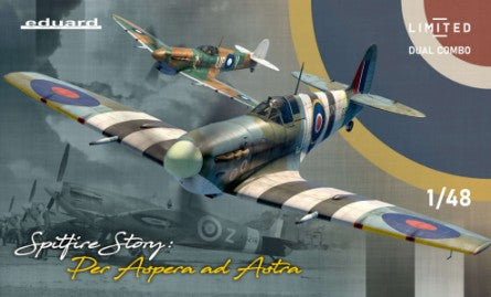 EDUARD 	1/48 Spitfire Story: WWII Spitfire Mk Vc Fighter Dual Combo