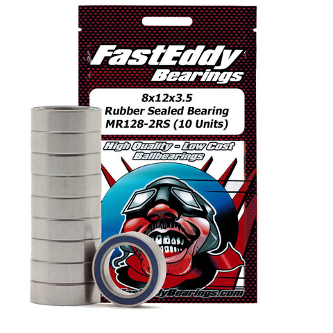 FASTEDDY 8x12x3.5 Rubber Sealed Bearing MR128-2RS-10 Units
