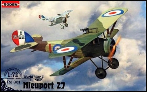 RODEN 1/72 Nieuport 27 Biplane Fighter