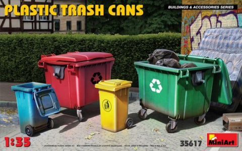 MINIART 1/35 Plastic Trash Cans (4)