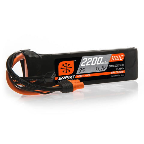 SPEKTRUM SMART LIPO 11.1V 3S 2200mah 100C W/ IC3