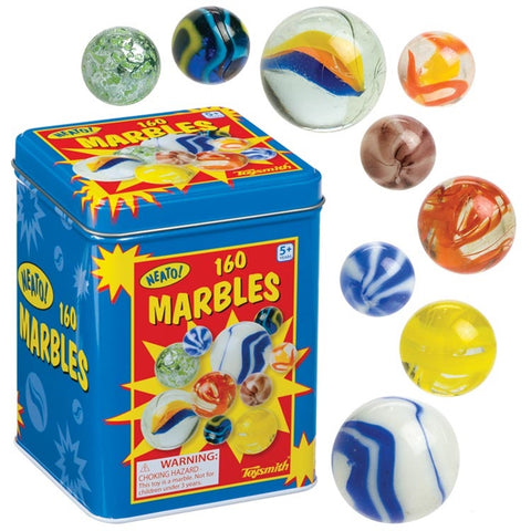 MARBLES IN A TIN BOX