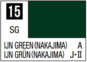 MR HOBBY 10ml Lacquer Based Semi-Gloss IJA Green Nakajima