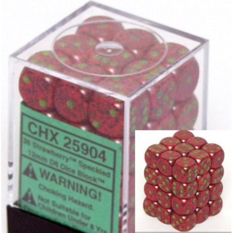 Dice-Speckled: 36D6 Strawberry Set