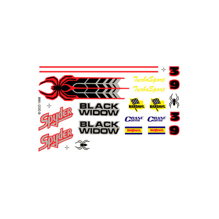 PINECAR Dry Transfer Decals, Spyder