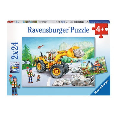 2x-24-PIECE Diggers at Work PUZZLE