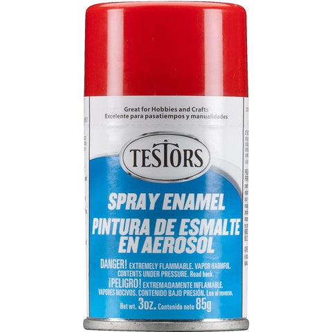 TESTORS 3oz. Spray Finishing Enamel Gloss Red