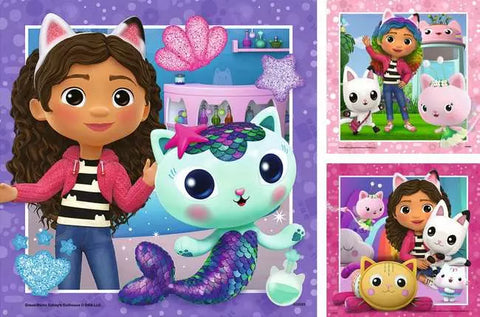 RAVENSBURGER 3X49-PIECE PUZZLE Gabby's Dollhouse