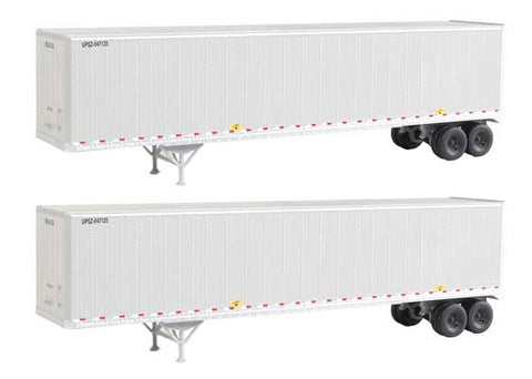 WALTHERS HO 48' Stoughton Trailer 2-Pack - Assembled -- United Parcel Service UPS (gray)