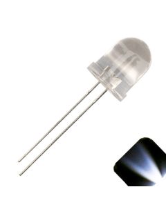 MODELEC 10mm White LED, Clear Body