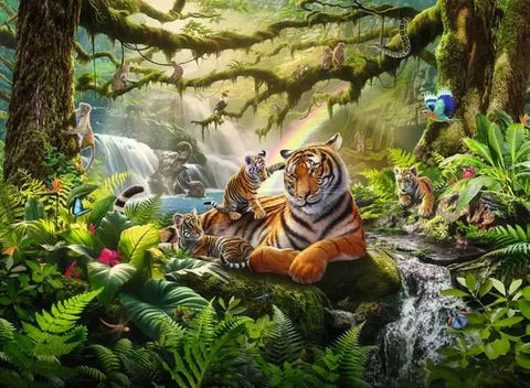 RAVENSBURGER 300 XXL LARGE-PIECE PUZZLE Jungle Wildlife Wonders