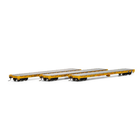 HO 60' FLATCAR 3-PACK UP