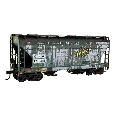 MICRO TRAINS HO Accurail 2-Bay Covered Hopper Kit Weathered CNW