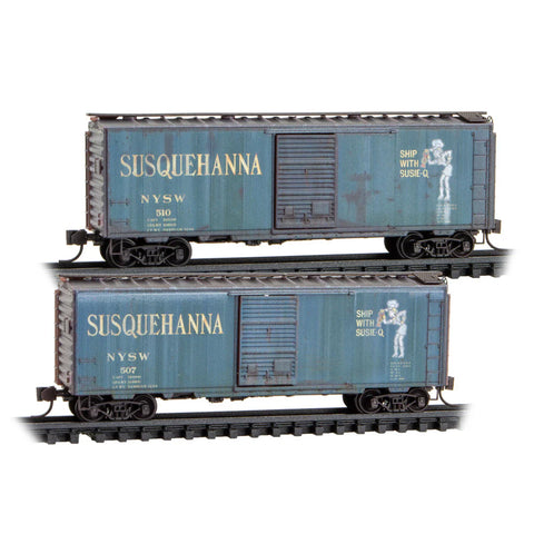 MICRO TRAINS N New York, Susquehanna & Western Weathered 2-Pack